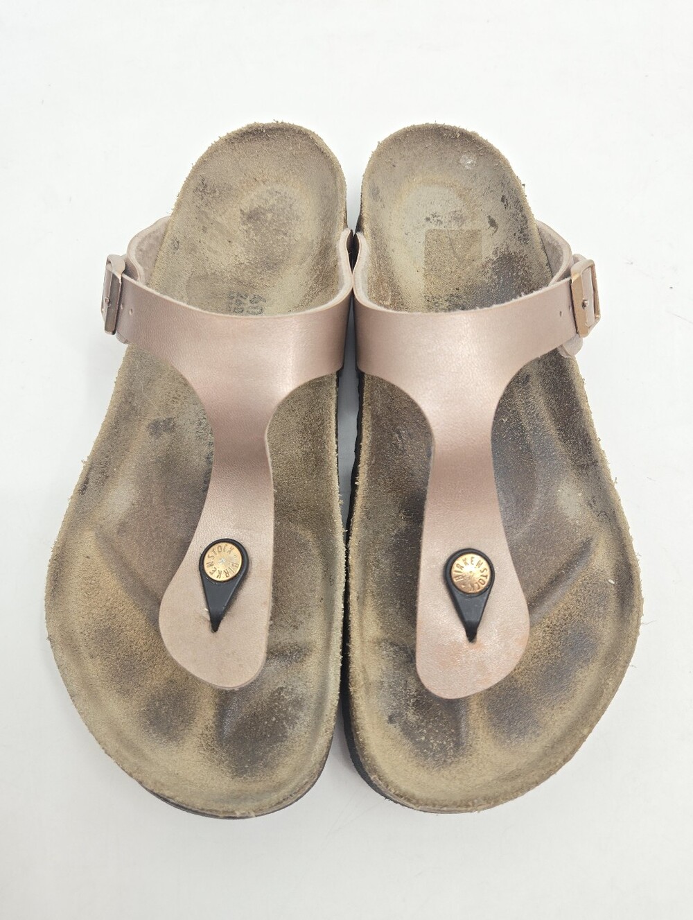 Birkenstock Gizeh Sandals Rose Gold T-Strap